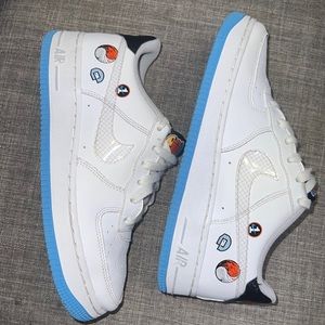 Air Force ones White and Blue big boys Size 5 Sneakers